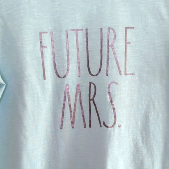 Rae Dunn Women's Future Mrs Short Sleeve T-Shirt Tiffany Blue Size M - Picture 4 of 10
